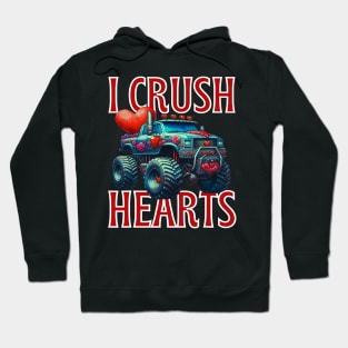Valentines Day I Crush Hearts For Boys Kids Hoodie